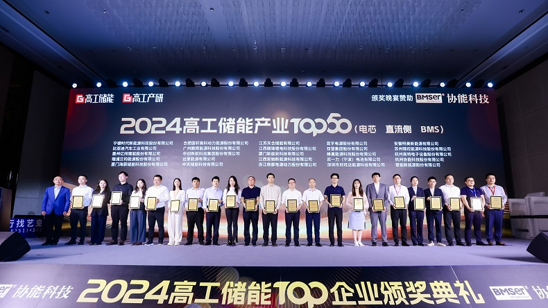 TWS Anhui awarded as 2024 TOP50 enterprises in China Energy Storage Industry